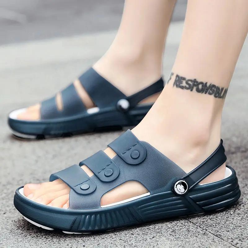 Fashion Sabot Outdoor Slides Plastic High Quality Fashion Y2k Men's Shoe Mascullino Rubber 2025 Style Casual Trend Fun Pvc Male Slipper