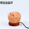 Himalayan Salt Lamp USB Rechargeable Pyramid Night Light Natural Crystal Salt Lamp for Bedroom Desk Meditation Gift