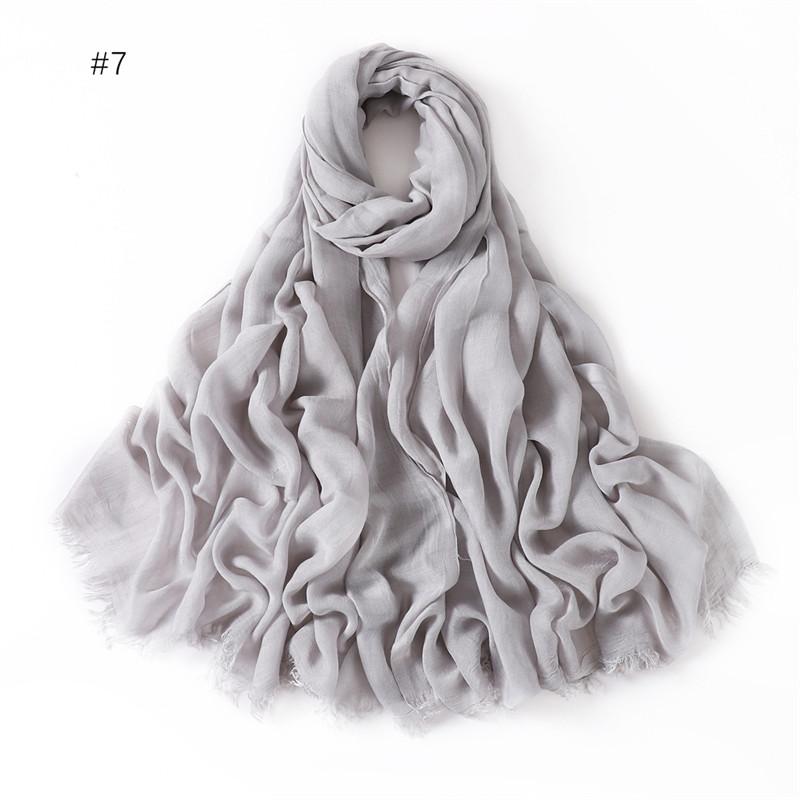 Big Size Plain Fringe 100% Cotton Viscose Hijab Scarf High Quality Wraps And Shawls Pashmina Musulman Headband Islamic Turban