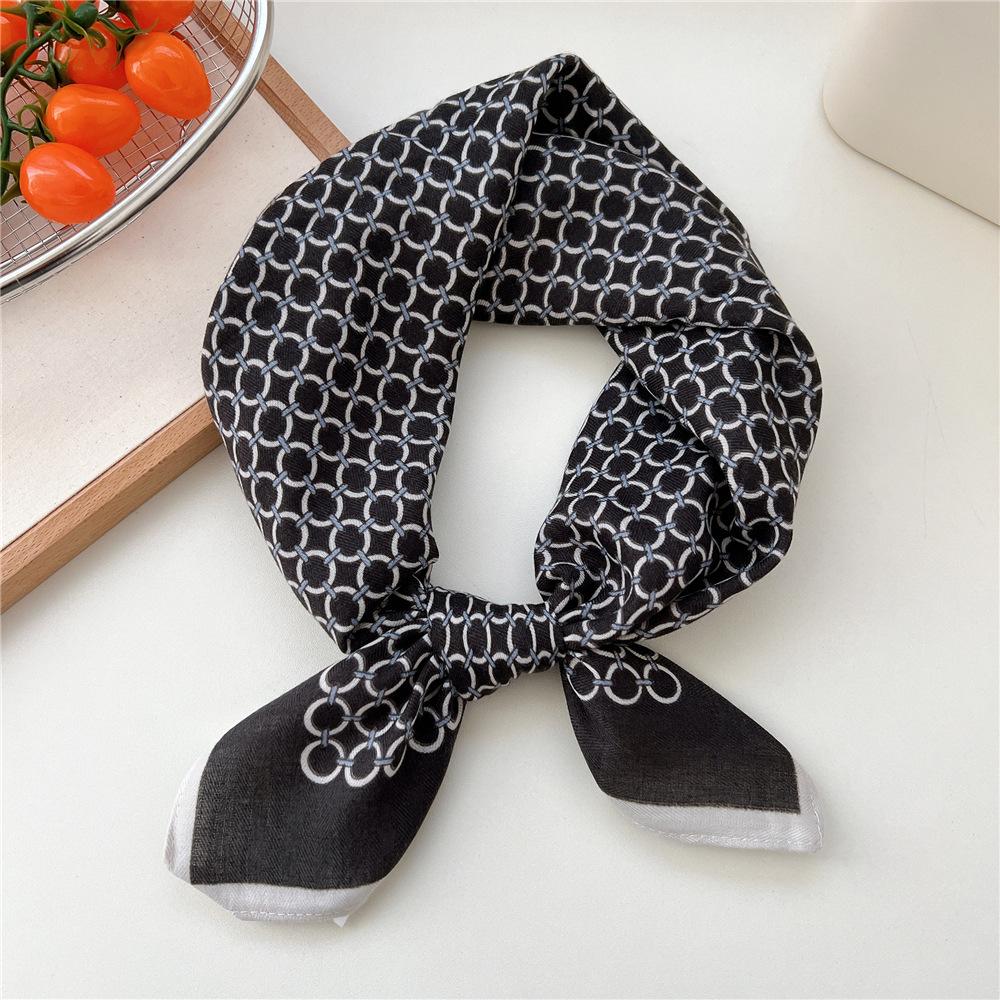 Paisley Flower Print Handkerchief Soft Cotton Linen Head Neck Scarves Hair Scarf Neckerchief Headscarves Square Scarf Headband