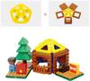 BorneLund MAGFORMERS Log House Set For Ages 3 and Up Educational Toy Magnet Block MF705016 [40 Pieces]