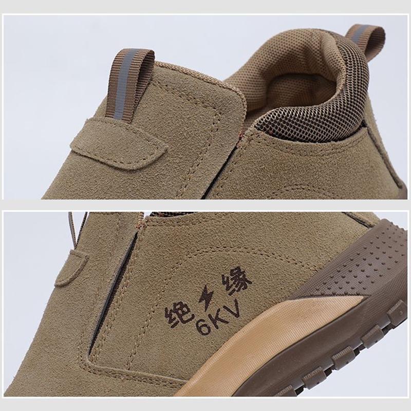 Oulylan Anti Puncture Protective Sneakers Breathable Lightweight Safety Shoes Wear Resistant No Steel Toe Work Boots For Men