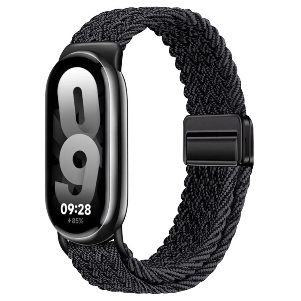Nylon Braided Loop Strap for Xiaomi Band 10 9 Adjustable Magnetic Buckle Replaceable Bracelet for Mi Band 8 9 Correa Accessories