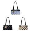 Pu Dot Pattern Crossbody Bag With Lock Closure For Daily Use