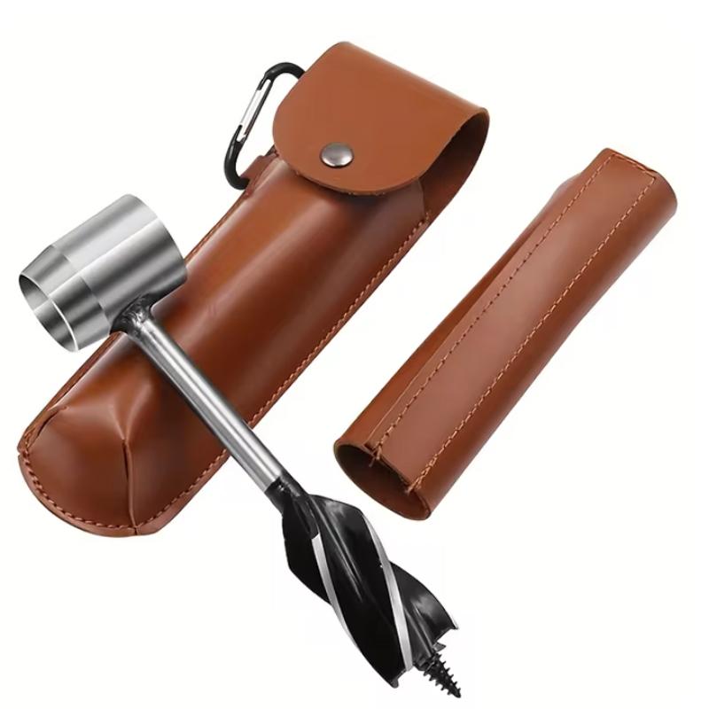 Spiral drill bit, portable outdoor survival tool, jungle craft settler, hand drill drilling tool for camping, outdoor hiking