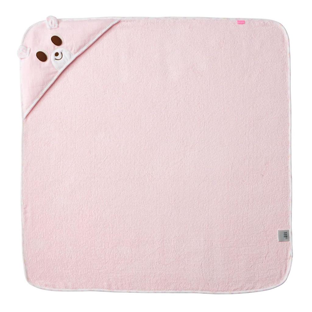 MIKIHOUSE HOT BISCUITS Baby Bath Towel and Bib Gift Set with Box Boys Girls Newborn Baby Shower Present Pink One Size 74-9930-499