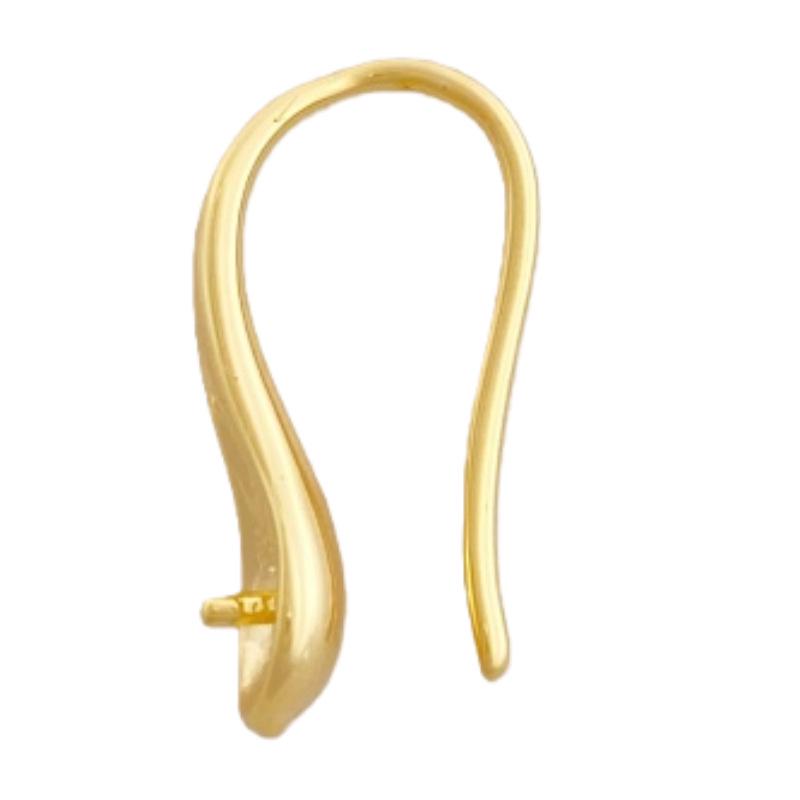 Vergoldete Wassertropfen Ohrhaken-Ohrringe - Hohe Farbbeständigkeit, DIY-Zubehör, Halbfertig.