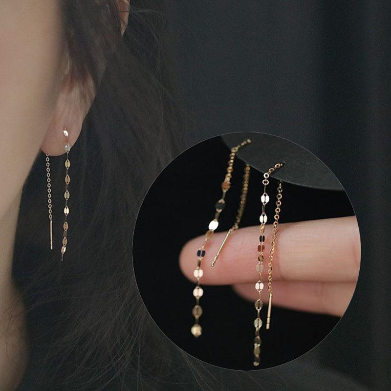 Exquisite Tropfen Ohr Linie Lange Hängende Ohrringe Für Frauen Zirkon Kristall Biene Schmetterling Blume Piercing Earing Zubehör Schmuck