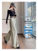 Women's Retro Fireworks Rhinestone Denim Jeans: Stylish Wide-Leg, Floor-Length Pants