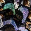 6-Piece Laser Glitter Stained Glass Window Stickers, Iridescent Flash Patterns Perfect for Hand Account Layouts, Scrapbooking
