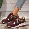 Zapatillas de cuña nuevas para mujer Zapatos de plataforma de malla Color liso Suela gruesa Zapatos vulcanizados para la tendencia Zapatillas cómodas