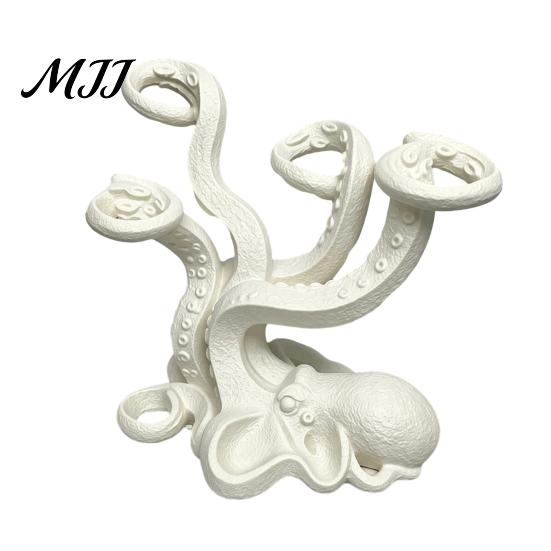 Octopus Toothbrush Holder Holder, Durable PLA Organizer, Creative Organizer Stand, Space Saving Bathroom Multi-functional Desk Storage Rack for Makeup