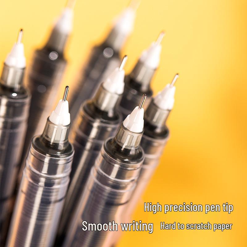 Deli S856 Black 0.5mm Quick-Drying Rollerball Pen: High-Quality Needle-Tip for Smooth Writing