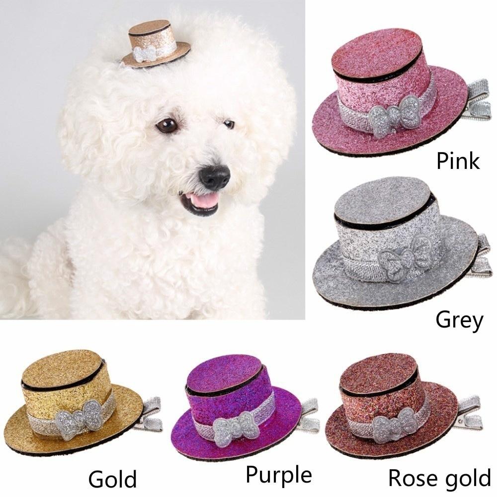 

1 шт. Аксессуары для собак Корона Банты Заколки для волос Разноцветные Маленькие Заколки Тканевый Головной убор для питомца Детский Милый Головной убор розового золота