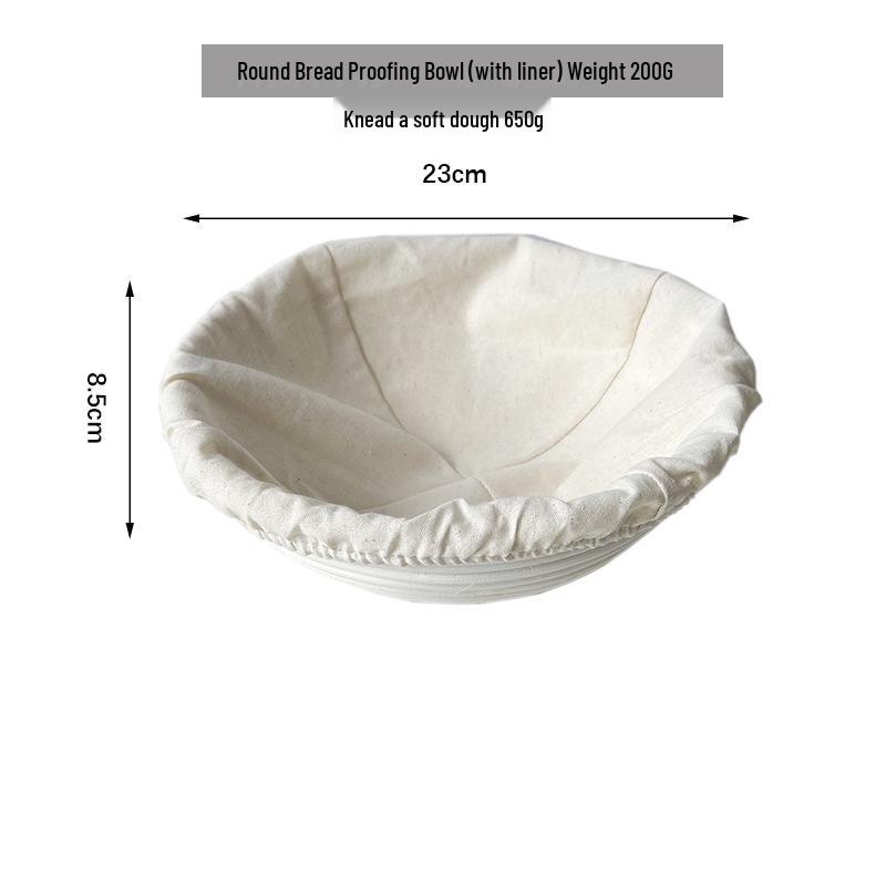 European Rattan Bread Fermentation Basket – Rustic Baking Utensil and Storage Bowl