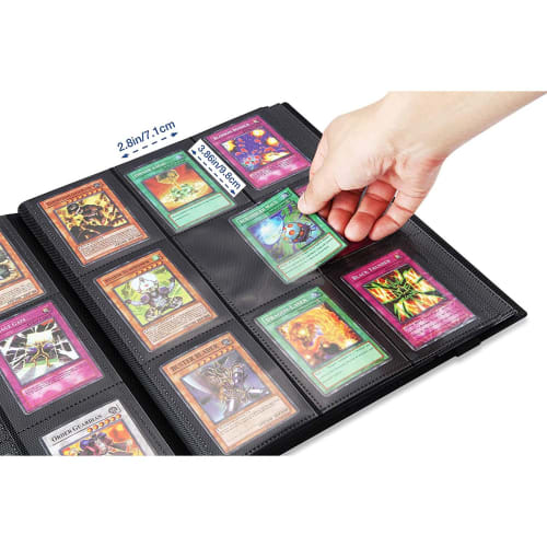 Card File, Collection File, Trading Card Binder, 9 Pockets, Holds 360 Cards, Large Capacity, Double-Sided Card File, Includes Secure Band, PP Material