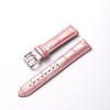 Calfskin Bamboo Pattern Cowhide Pin Buckle Watch Strap for Men and Women