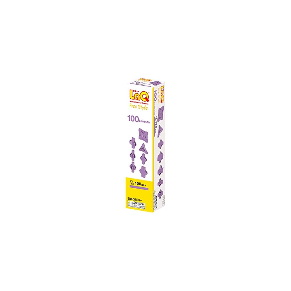 Yoshiritsu LaQ Freestyle 100 Lavender Building Blocks Set 100 Pieces