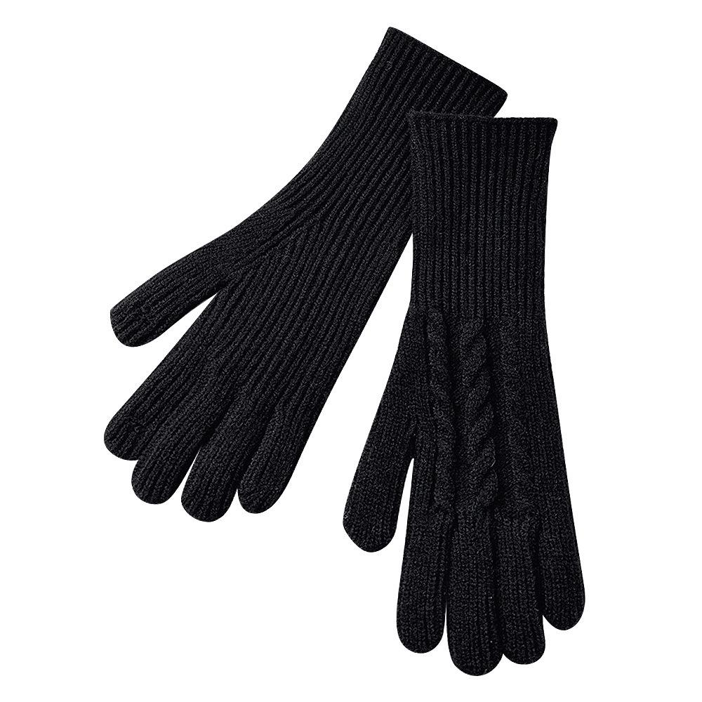 Touch Screen Wool Gloves Solid Color Ski Gloves Full Finger Gloves  Winter Outdoor Activities