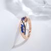 Sparkling Purple Zircon Rings For Women Luxury  Gold Color Unusual Party Wedding Jewelry Daily Accessories