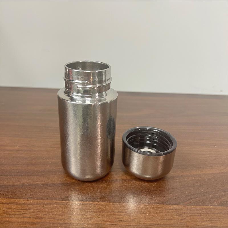 Pure Titanium Mini Thermos Cup: Capsule Tea, Coffee & Straw Mug