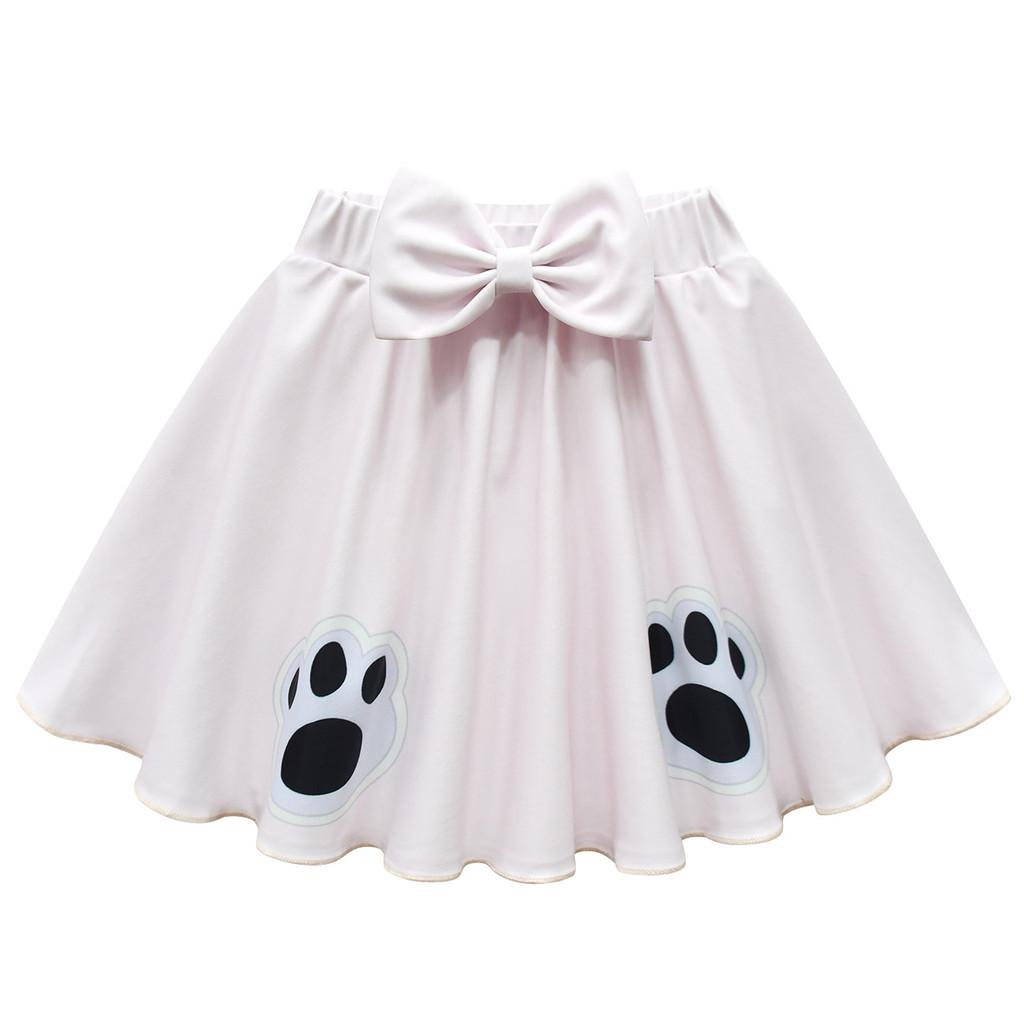 Kids Girls Swimwear Mira Bear Print Swimsuit Top Skirt Sets