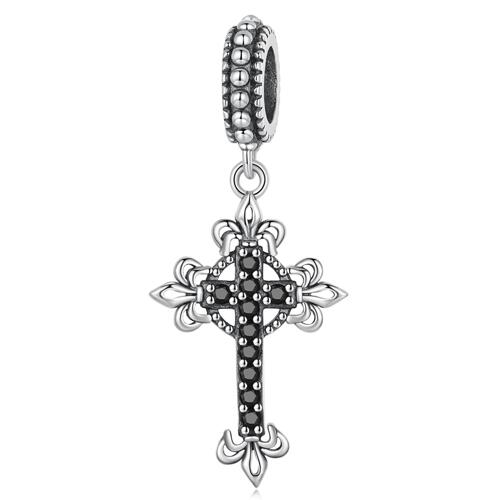 High Quality Women 925 Sterling Silver Cross Charm Necklaces Fine Jewelry Making