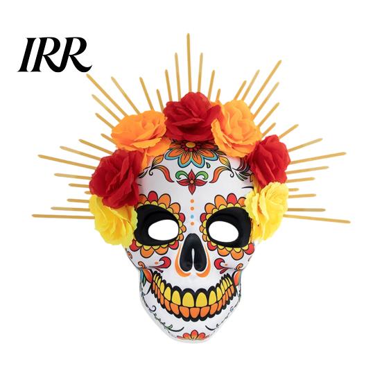 Skull Mask Mardi Gras Mask, Venetian Party Sugar Flexible Costume Masquerade Masks for Halloween Cosplay Mexican Breathable