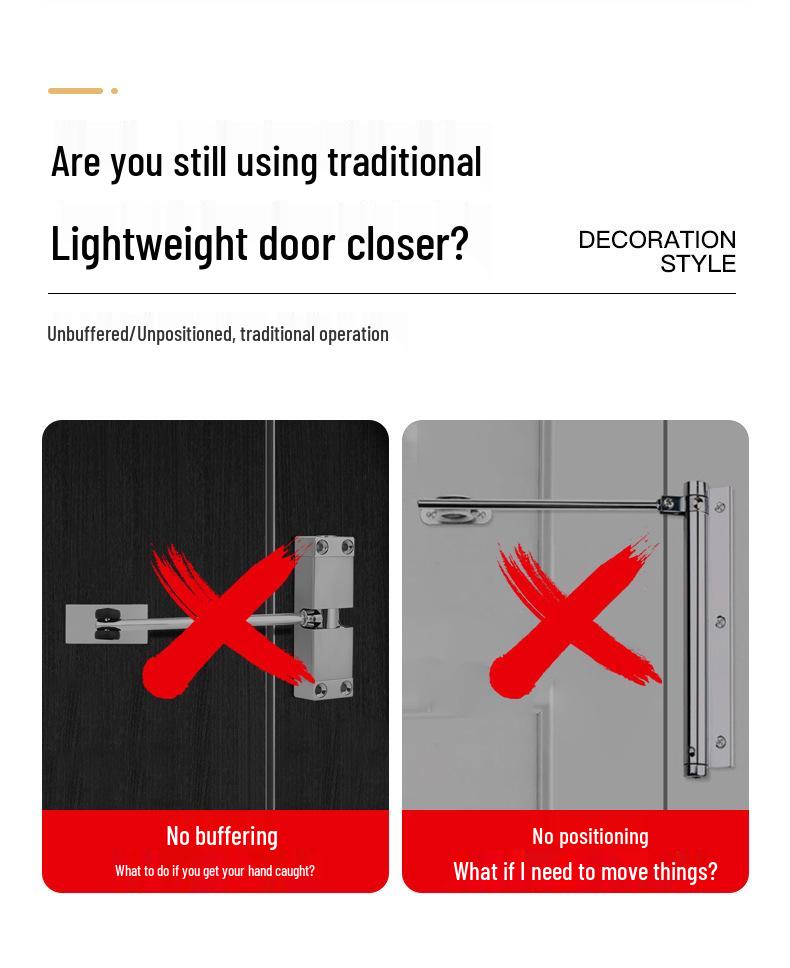 Automatic Silent Pneumatic Hydraulic Door Closer for Wooden and Room Doors