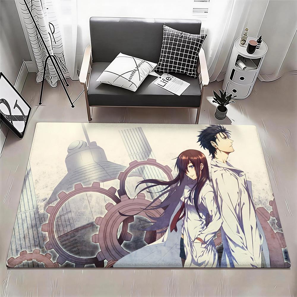 Anime S Steins;Gate Floor Mat Eco Flannel Doormat Non Slip Odorless Indoor Floor Rug Soft Short Plush Home Mat