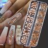 12 Grids Nail Art Rhinestones Jewelry Set Multi-shapes Colorful Flatback Nail Charms 3D Nails Accessories