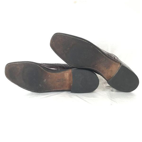 Vintage 80s-90s Allen Edmonds McAllister Full Brogue Wingtip Shoes Size 13AAA 27.0-28.5cm Burgundy(USED)