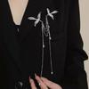 Lapel Pin Lustrous Phoenix Pearl Tassel Brooch Clothes Suit Brooch Elegant Animal Bird Brooch For Birthday Scarf Dress