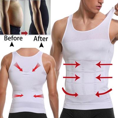 Men's Undershirts Slimming Vest Waist Trainer Body Shaper Tummy Control Tops Shapewear Belly Waist Trimmer Shirts Base Layer Underwear