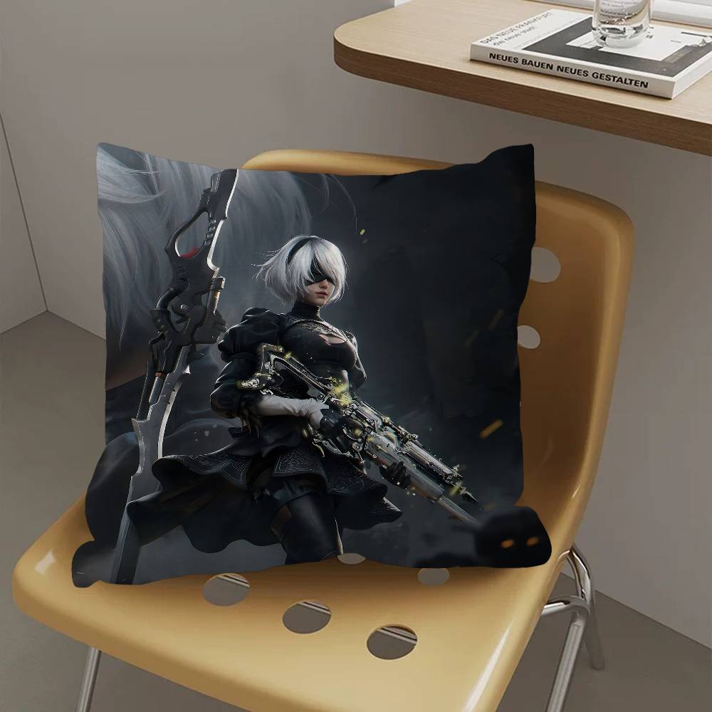Game Nier Automata Cushion Cover Pillowcase Upholstery Sofa Throw Pillow Home Decor Pillowcas