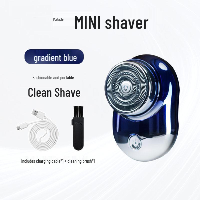 Portable Rechargeable Mini Electric Shaver - Travel & Home Use, Washable Razor