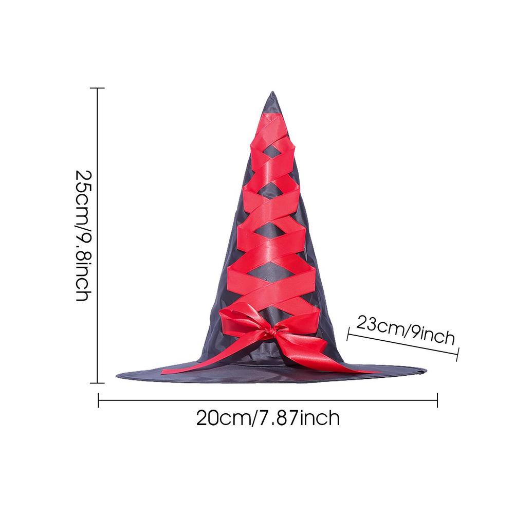 Halloween Witch Costume Broom Witch Hat with Flying Witch Broom Witch Hat for Kids Party Costume Accessories Stage Performance