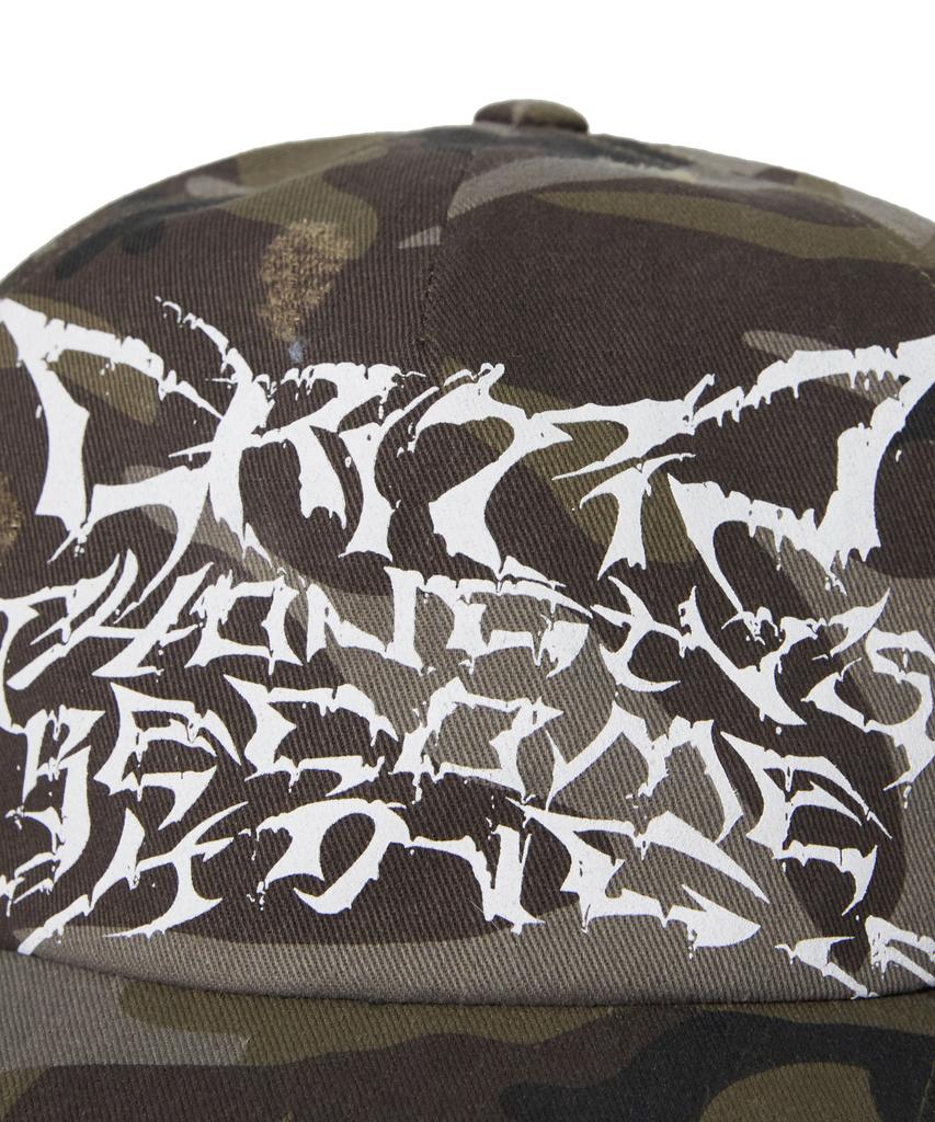 CRITIC Rift Lettering Destroy Washed Cap Khaki
