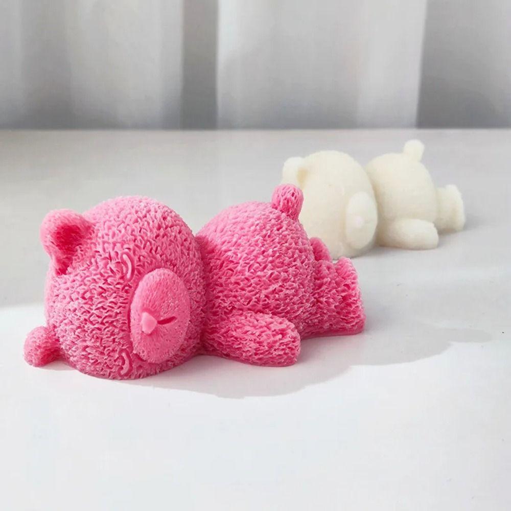 Food Grade Pudding Mold Cake Mold Candle Mould Dessert Tool Sleeping Bear Mold  DIY
