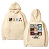 Hot Rapper Maka Music Album Tour 2025 Double Sided Cover Print Hoodie Unisex Hip Hop Punk Streetwear Men Women Fleece Sweatshirt