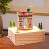 Wooden Music Box Creative Desktop Ornament,Festival Gift Craft,Musical Triomphe for Birthday