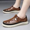 New Anti-collision Toe Men's Sandals Hot-selling Leather Beach Shoes Comfortable Roma Footwear Male Casual Summer Flats Sandaly