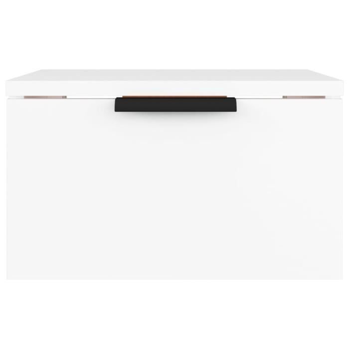 VidaXL Table de chevet murale Blanc 34x30x20 cm811376