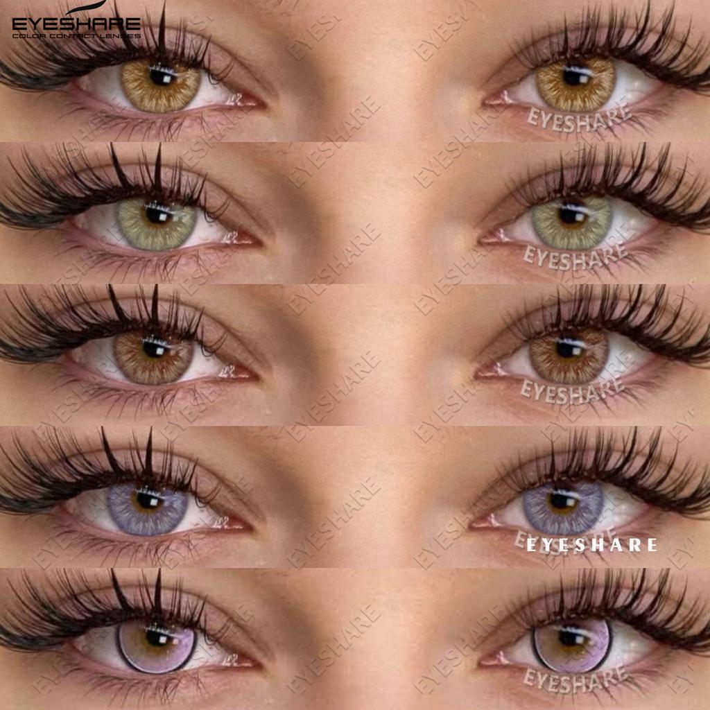 Eyeshare Colored Contact Lenses Purple Fashion New Style Contact Lenses Gray Natural Comfortable Colored Lenses Pink Makeup Colored Lenses 1 Pair