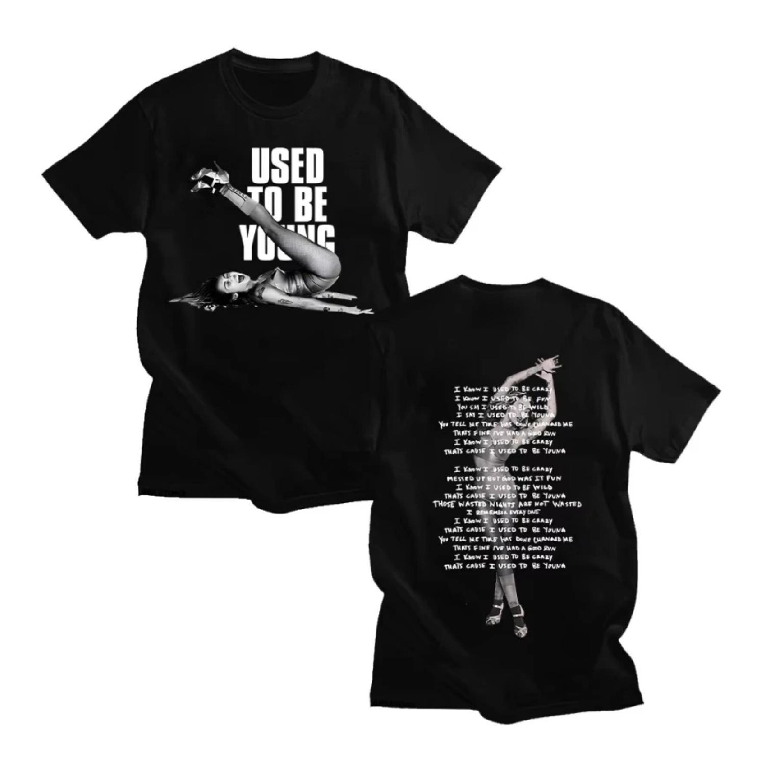 

Miley Cyrus Used To Be Young New Y2K TShirts Hip Hop Retro Style Tee Men Women Fashion Casual Cotton T-shirt Harajuku Streetwear S чёрный
