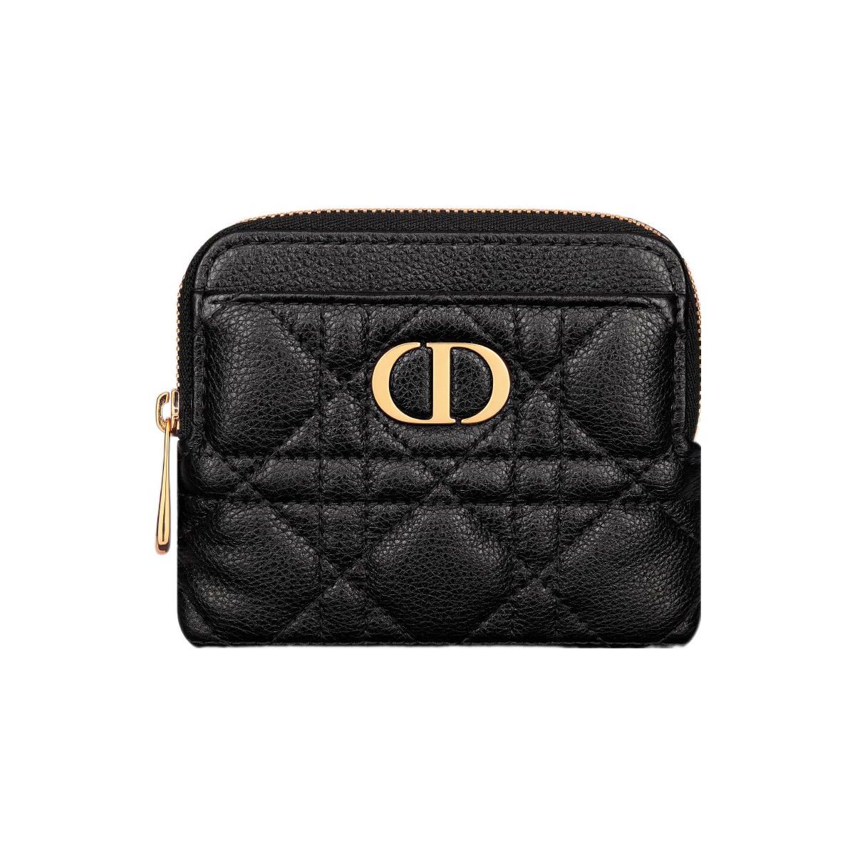 

Dior Caro CD Logo Zipper Soft Woven Calfskin Wallet Women wallet Black S5177UWHC-M900 Gift Set(Basic Set+Box+Shopping Bag)