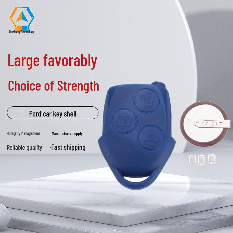 

Корпус автомобильного ключа Ford с 3 кнопками (синий) с задней батареей Shell + 3 Button Switches