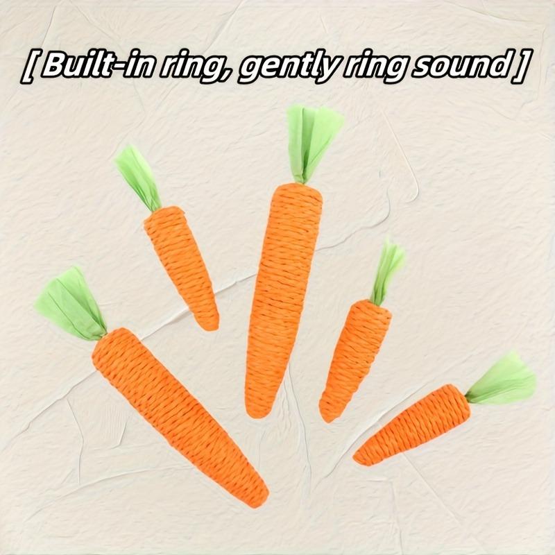 1PCS 2 Carrot Shaped Cat Chew Toys with Bells