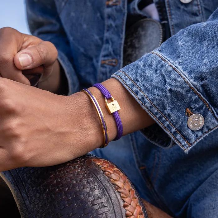 (Women's) Billie Bracelet - Royal Purple x Gold