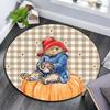 Paddington Bear Round Area Rug,Carpet Rug for Living Room Bedroom Sofa Playroom Decor,Non-slip Floor Mat